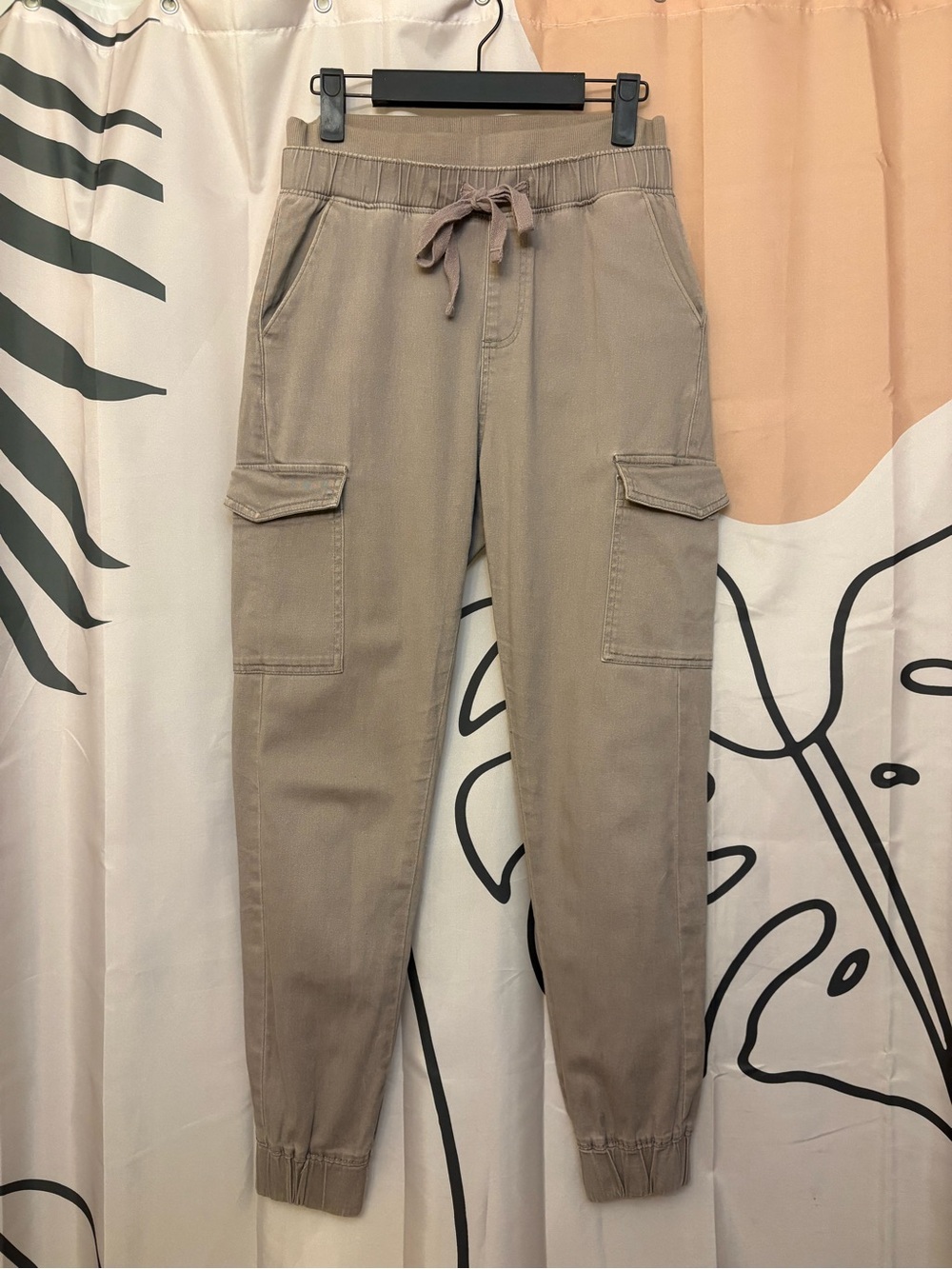 Taupe Cargo Jogger Pants